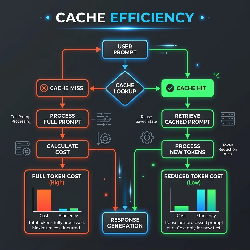 Prompt Caching Gateway Logic Sequence