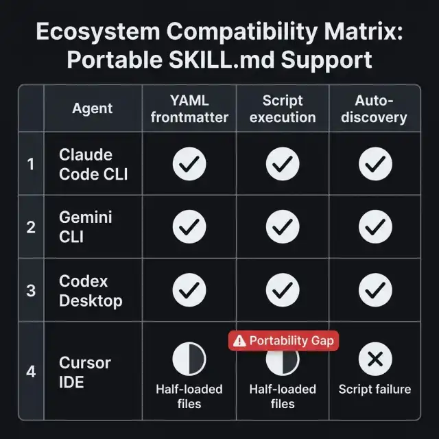 Ecosystem Compatibility Matrix: Portable SKILL.md Support