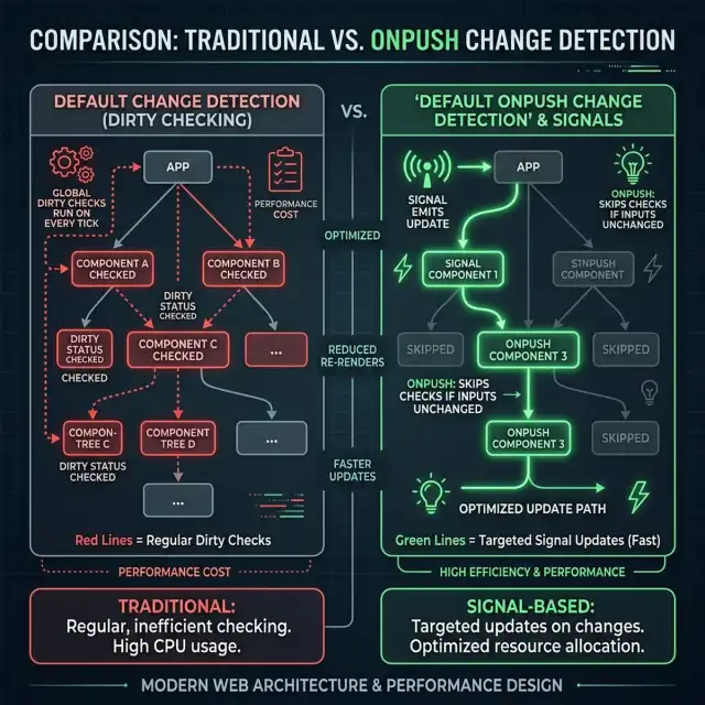 Default OnPush Change Detection Comparison