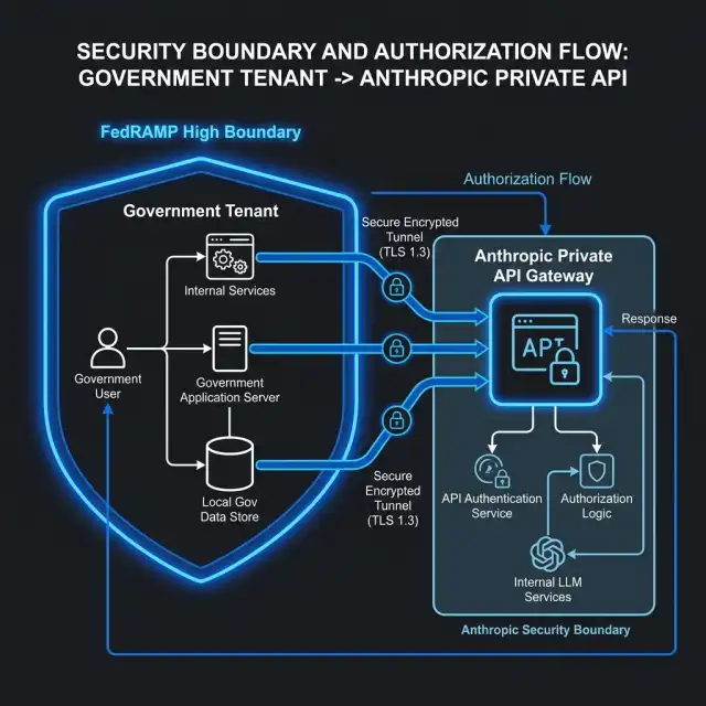 FedRAMP High Security Authorization Boundary Flow