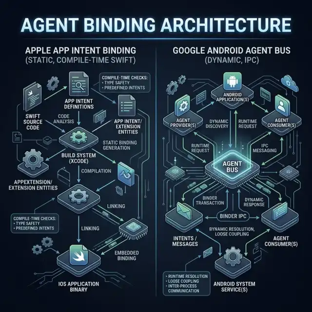 Apple Swift App Intent Binding vs. Google Android Agent Bus IPC Blueprint — Vatsal Shah — 2026