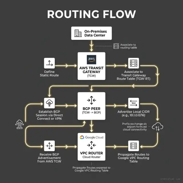 Console BGP routing logic flow diagram