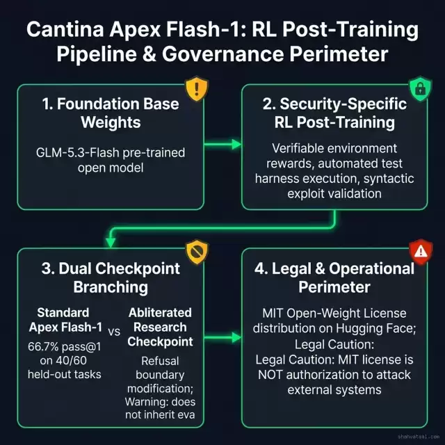 Cantina Apex Flash-1: RL Post-Training Pipeline & Governance Perimeter