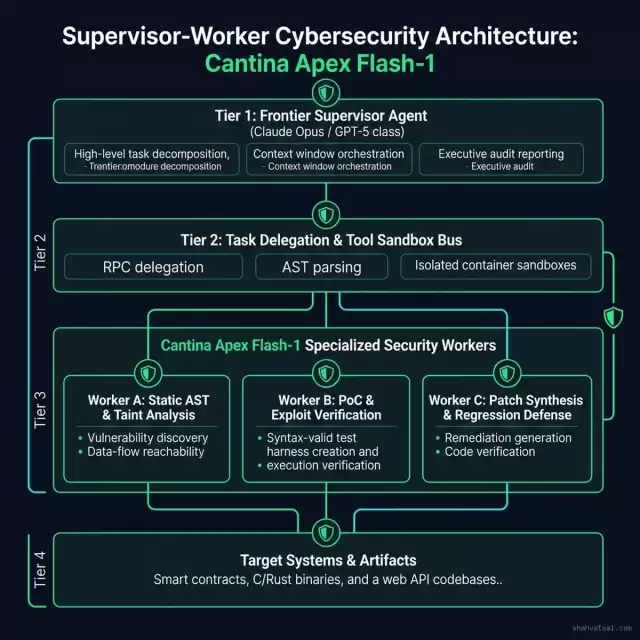 Supervisor-Worker Cybersecurity Architecture: Cantina Apex Flash-1