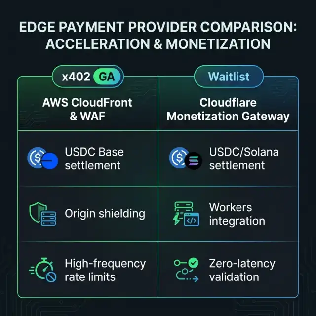 Cloudflare and AWS Edge Micropayment Capability Matrix