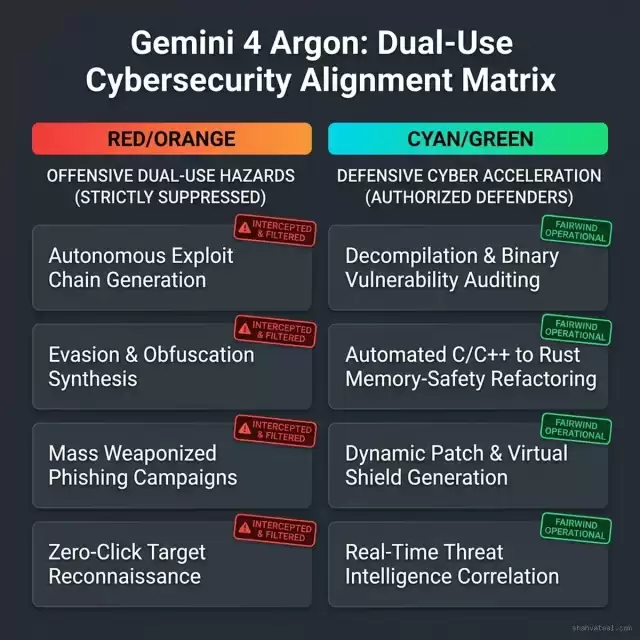 Gemini 4 Argon: Dual-Use Cybersecurity Alignment Matrix