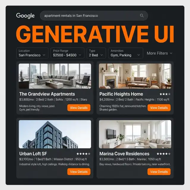 Google Search Generative UI Mockup