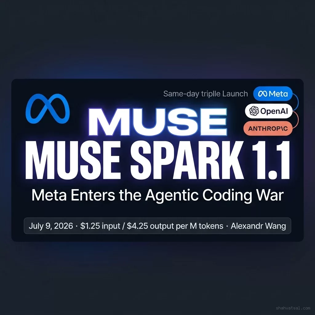 Muse Spark 1.1 — Meta Enters Agentic Coding — July 9, 2026 — Alexandr Wang — Meta Superintelligence Labs