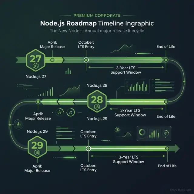 Node.js annual release lifecycle roadmap timeline