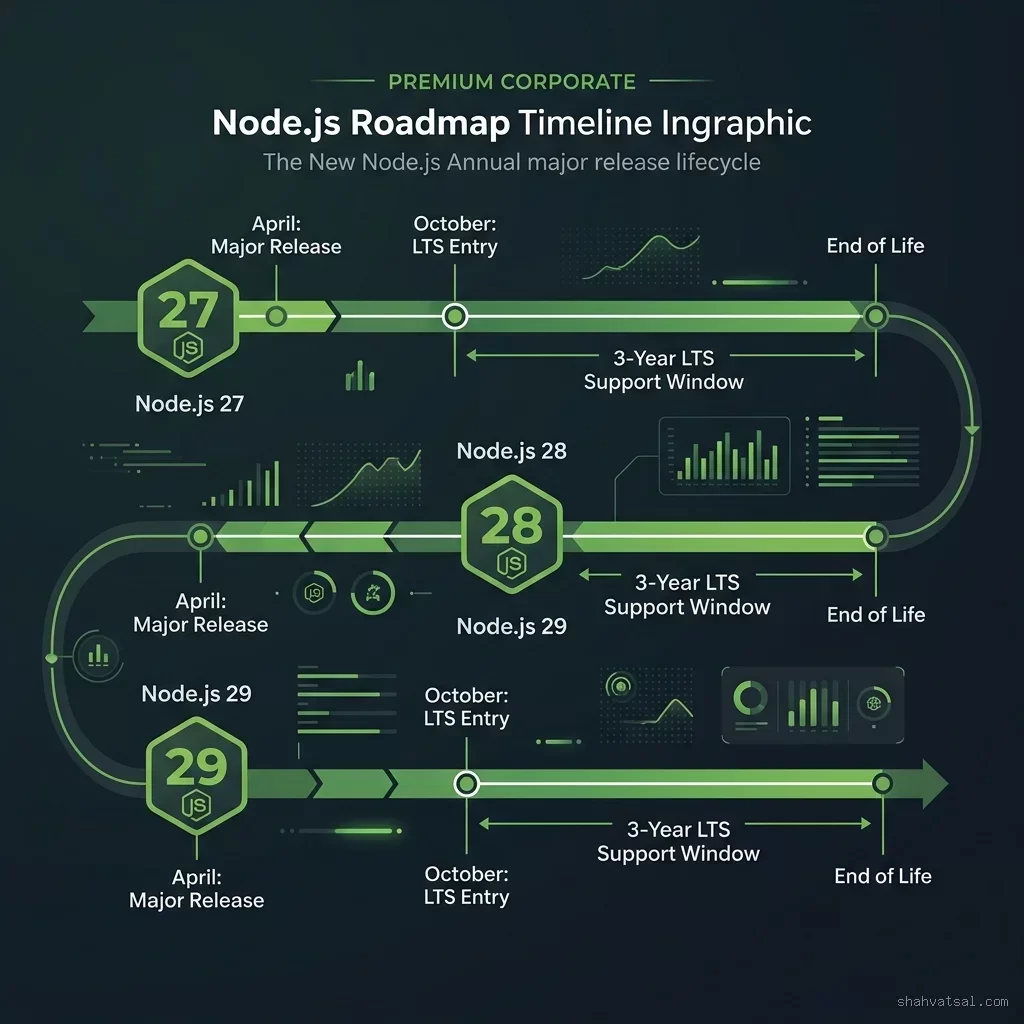 Node.js annual release lifecycle roadmap timeline