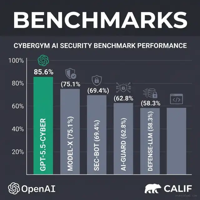 GPT-5.5-Cyber CyberGym Benchmark Performance Chart
