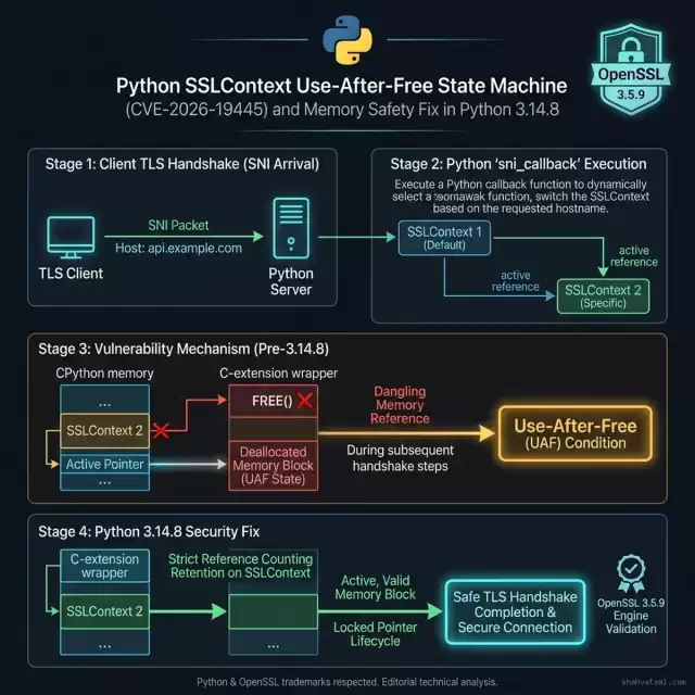 Python SSLContext Use-After-Free State Machine and Memory Safety Fix