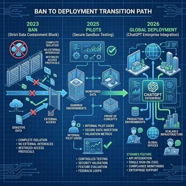 Samsung Ban to Deployment Infographic