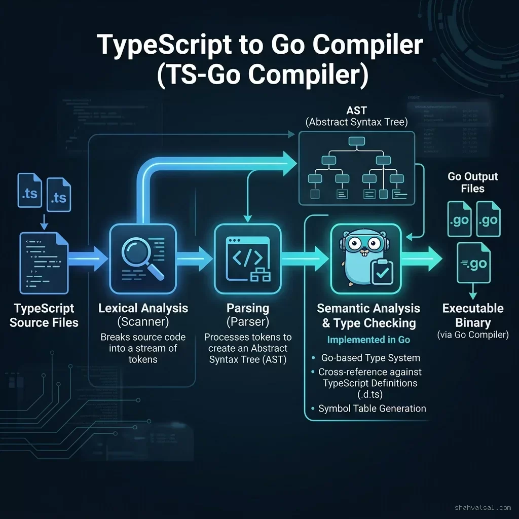 JS-to-Go compiler execution architecture flow