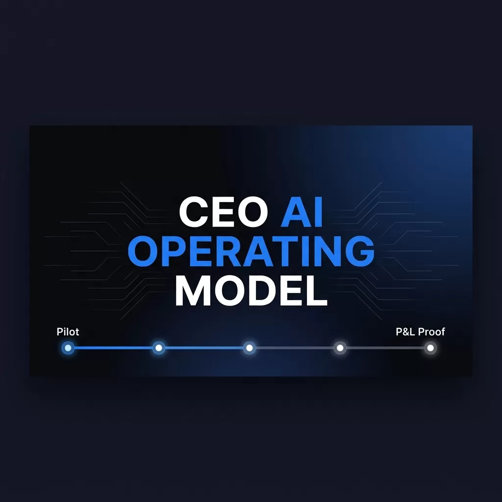 The CEO Operating Model for AI Transformation — From Pilots to P&L Proof