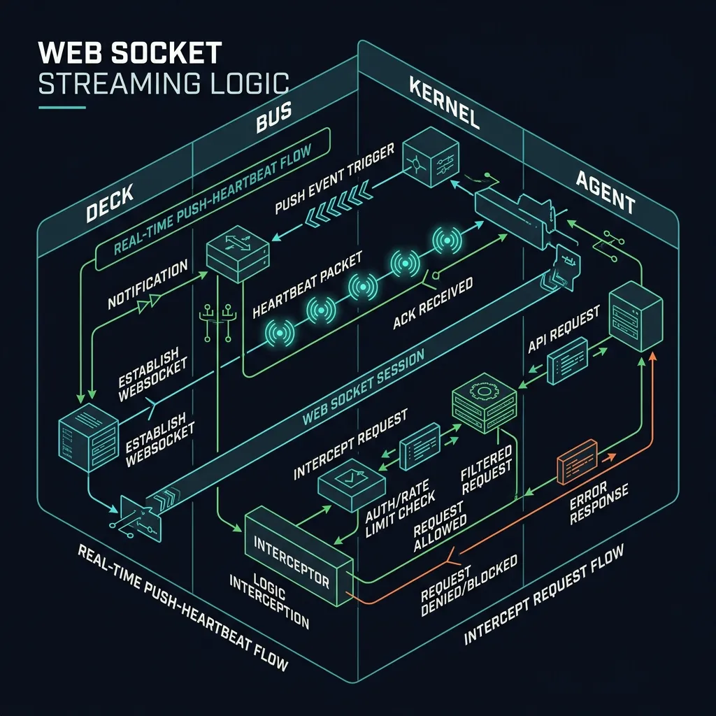 WebSocket Streaming Logic — Isometric Sequence Blueprint